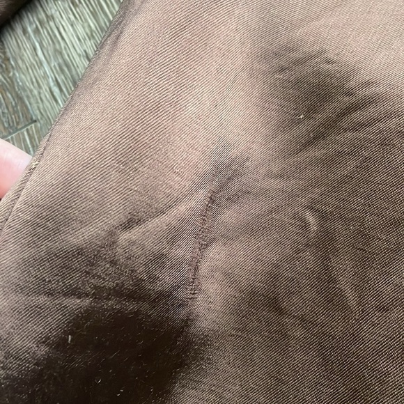 🤎Zara brown satin effect blazer linen viscose mix size small - Picture 9 of 11